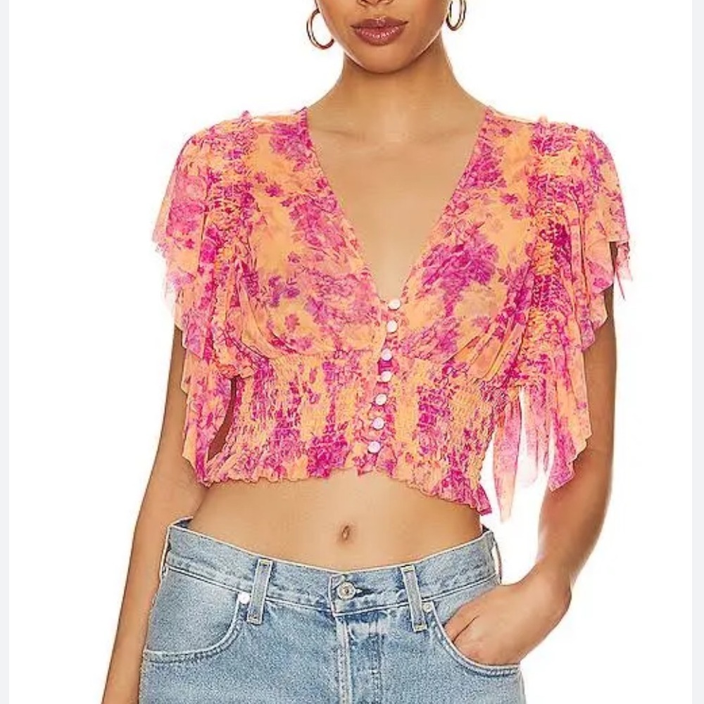 Free People Sugar Mesh Blouse